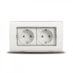 Priza Dubla  Pt Cu Capac- Ip 55