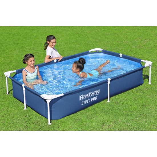 Piscina Bestway Dreptunghiulara Cu Cadru Metalic 2.21 M X 1.5 M X 43 Cm