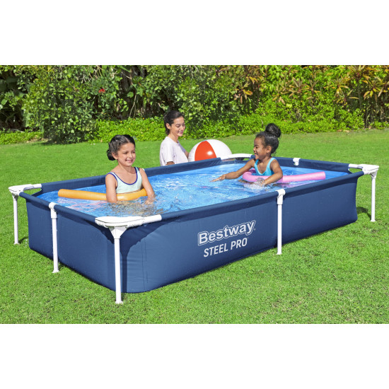 Piscina Bestway Dreptunghiulara Cu Cadru Metalic 2.21 M X 1.5 M X 43 Cm