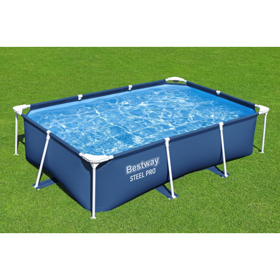 Piscina Bestway Dreptunghiulara Cu Cadru Metalic 2.59 M X 1.7 M X 61 Cm