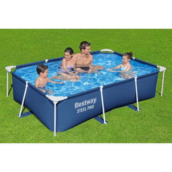 Piscina Bestway Dreptunghiulara Cu Cadru Metalic 2.59 M X 1.7 M X 61 Cm