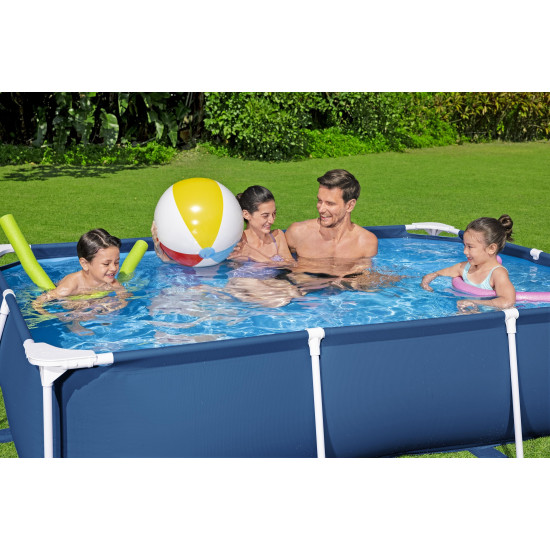 Piscina Bestway Dreptunghiulara Cu Cadru Metalic 2.59 M X 1.7 M X 61 Cm