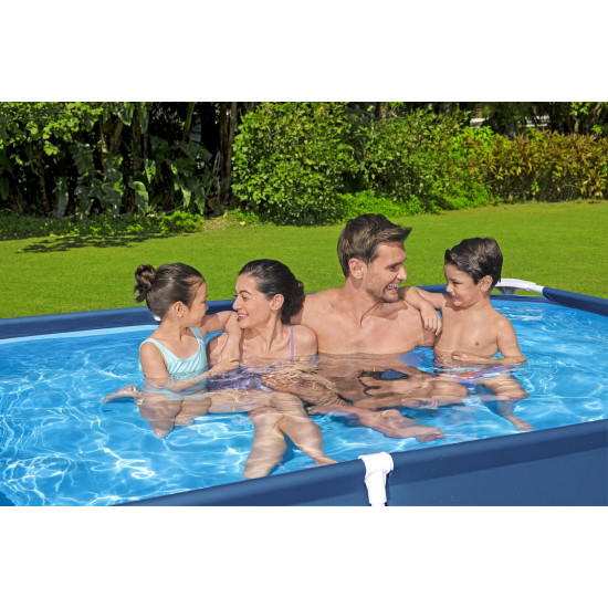 Piscina Bestway Dreptunghiulara Cu Cadru Metalic 2.59 M X 1.7 M X 61 Cm