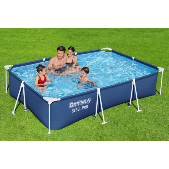 Piscina Bestway Dreptunghiulara Cu Cadru Metalic 3 M X 2.01 M X 66 Cm Piscina Bestway Dreptunghiulara Cu Cadru Metalic 3 M X 2.01 M X 66 Cm