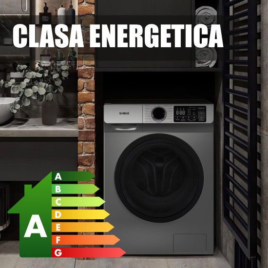 Masina De Spalat Rufe Samus Wsndi-9142ds 9kg 15 Programe 1400rpm Clasa A Gri