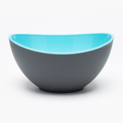 Bol Oval Bicolor Din Plastic 14x12.5x7.5cm