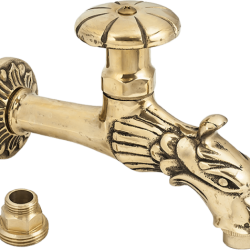 Robinet Hydro Pt Cismea Decorativ Dublu Serviciu Din Alama Cu Rozeta Si Finisaj Dragon 1/2