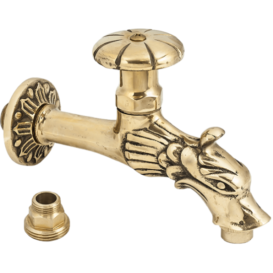 Robinet Hydro Pt Cismea Decorativ Dublu Serviciu Din Alama Cu Rozeta Si Finisaj Dragon 1/2