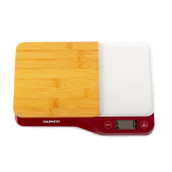 Cantar De Bucatarie Cu Tocator Daewoo 5 Kg Afisaj Lcd Rosu Dks10r