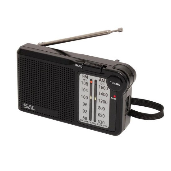 Radio Portabil 2 Benzi Negru Rpc5