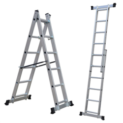 Scara Aluminiu Dubla Alx 2x6 Trepte Inaltime 2.46m 150 Kg Scara Aluminiu Dubla Alx 2x6 Trepte Inaltime 2.46m 150 Kg