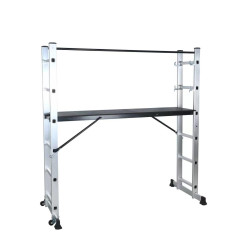 Schela Aluminiu Alx Mobila Pliabila O Podina  2x7 Trepte Inaltime Lucru 3.26m