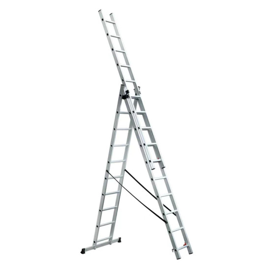 Scara Aluminiu Alx Adaptabila 3x10 Trepte Inaltime 6.5m 150 Kg
