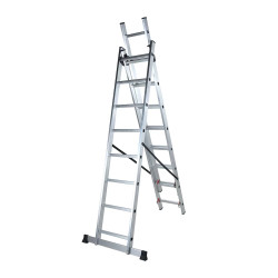 Scara Aluminiu Alx Adaptabila 3x7 Trepte Inaltime 4.07m 150 Kg