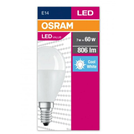 Bec Led Osram Valueclp60 7w/840 230vfr E14 Fs1 Osram