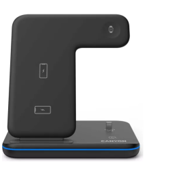 Incarcator Wireless Canyon 3-in-1 Negru