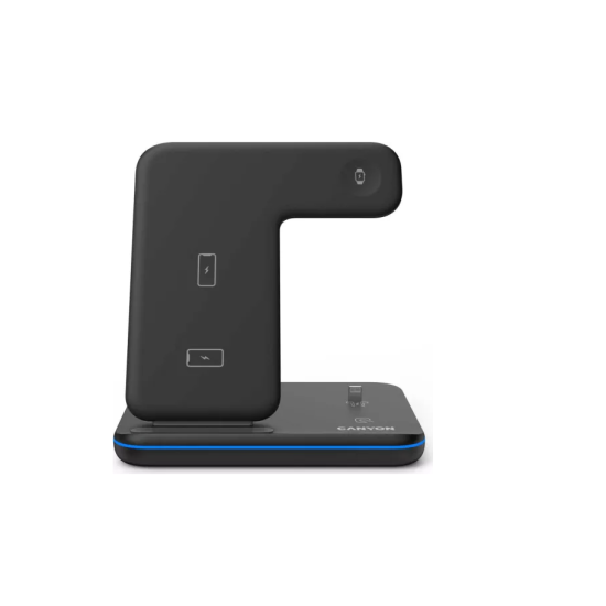 Incarcator Wireless Canyon 3-in-1 Negru Incarcator Wireless Canyon 3-in-1 Negru