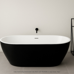 Cada Baie Freestanding Cuba Black 170x80x61cm G9040