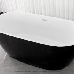 Cada Baie Freestanding Cuba Black 170x80x61cm G9040