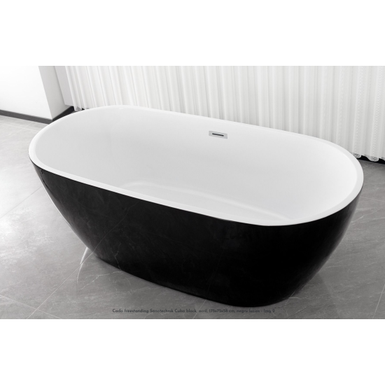 Cada Baie Freestanding Cuba Black 170x80x61cm G9040