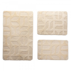 Set Covorase Baie Cu 3 Piese Classic Crem 60x100cm 50x60cm 40x60cm