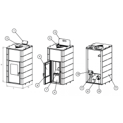 Termosemineu Peleti Burnit Sunsystem Concept New 13 Kw