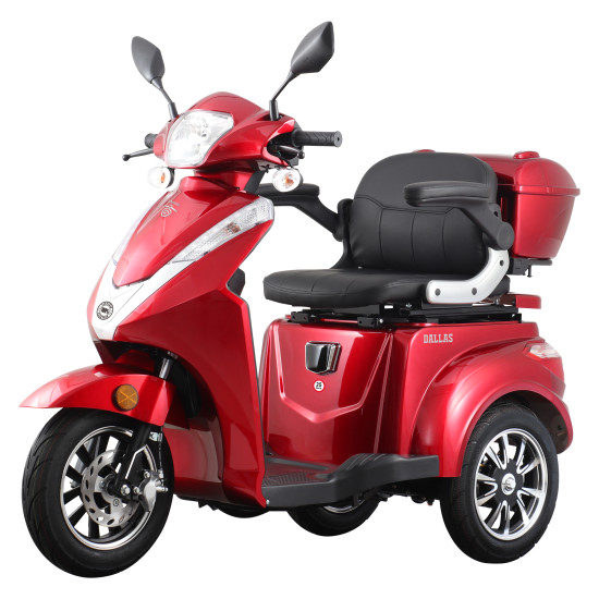Triciclu Electric Samus Dallas 3r1-10t1000-60v20 Rosu 1000w 25km/h + Civ Triciclu Electric Samus Dallas 3r1-10t1000-60v20 Rosu 1000w 25km/h + Civ