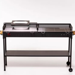 Gratar Gradina Din Otel Lemn-carbune Fm Grill Premium 134x40cm