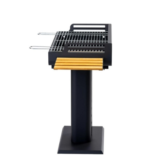 Gratar Gradina Din Otel Lemn-carbune Mss Grill 67x40cm