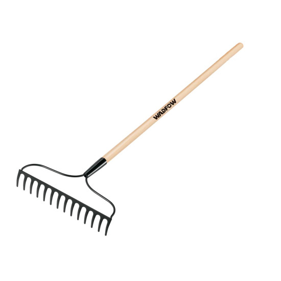 Grebla Cu Maner Din Lemn Wadfow - 1380mm - 14t Wxw3314