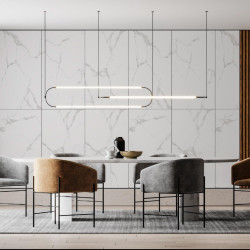 Gresie Portelanata Dunca Statuario Len Grey Glossy 120x60 Cm Rectificata Interior/exterior  (2.16mp/cut)