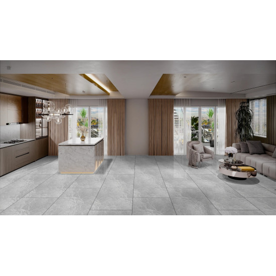 Gresie Portelanata Dunca Moon White Hi Gloss 120x60 Cm Cal I Rectificata Interior/exterior  (1.44mp/cut)