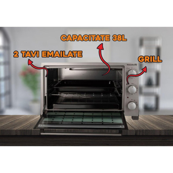 Cuptor Electric Hausberg Hb-9320 1420w 38l Negru