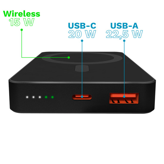Baterie Externa 10000 Mah Inductiva Kruger&matz Negru Km0912 Baterie Externa 10000 Mah Inductiva Kruger&matz Negru Km0912