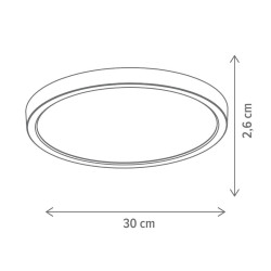 Plafoniera Led Luz 24w Kl151094 Alb