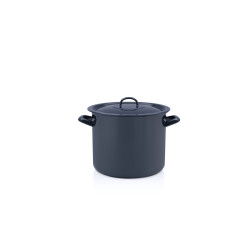 Oala Clasica Emailata Teget Navy Blue 24 Cu Capac  Metalac