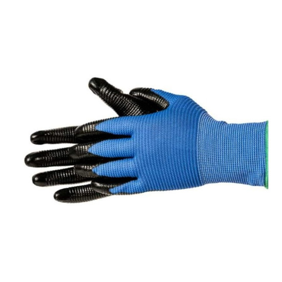 Manusa Lucru Nitril Negru Nylon Albastru 8