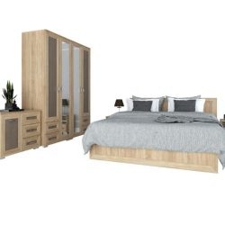 Dormitor Palermo Ro D160x53x205/p160 Sonoma+trufe
