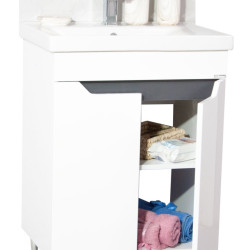 Baza Mdf Si Lavoar Seria 756 60 Cm Alb/antracit