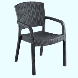 Scaun Ratan Verona Antracit 58cm X 62cm X H87cm