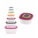Set 7 Caserole Alimentare Patrate+capace Plastic
