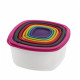 Set 7 Caserole Alimentare Patrate+capace Plastic