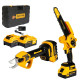 Set Mini Fierastrau Cs1 Si Foarfeca De Gradina Gs1 Pe Acumulator Rotor 500w/600w 21v 3ah