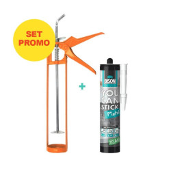 Set Promo Bison You Can Stick Adeziv Ms Polimer Pt Piatra 440gr + Pistol Set Promo Bison You Can Stick Adeziv Ms Polimer Pt Piatra 440gr + Pistol