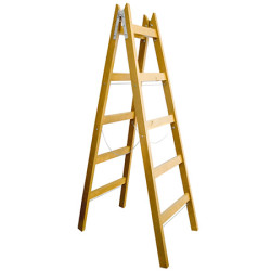 Scara Lemn Dubla Cu Lant Sustinere 255cm/7 Trepte