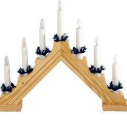 Decor Piramida Cu Lumanari 7 Becuri Lemn 230v Decor Piramida Cu Lumanari 7 Becuri Lemn 230v