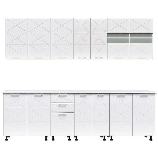 Bucatarie Boston Mdf 2.6 M Alb Ciocolata Bucatarie Boston Mdf 2.6 M Alb Ciocolata