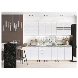 Bucatarie Boston Mdf 2.6 M Alb Ciocolata