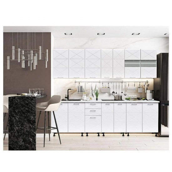 Bucatarie Boston Mdf 2.6 M Alb Ciocolata Bucatarie Boston Mdf 2.6 M Alb Ciocolata