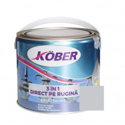 Vopsea Email Pentru Metal 3 In 1 Direct Pe Rugina  Int/ext Argintiu Kober 2.5 L